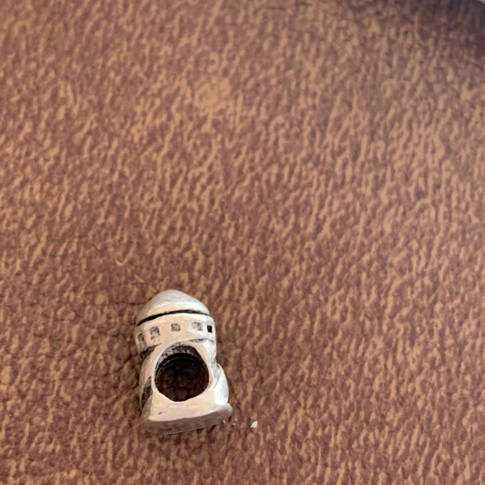 Sterling Silver Beacon Lighthouse Charm Bead